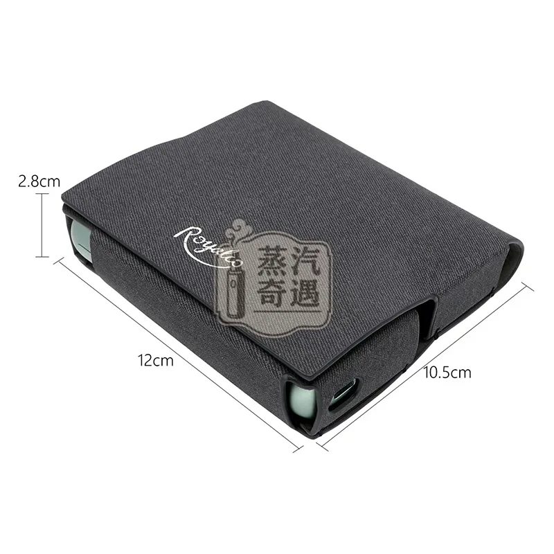 IQOS ILUMA PRIME保護套煙彈主機一體收納 PU皮革帆布紋理黑色款尺寸特寫